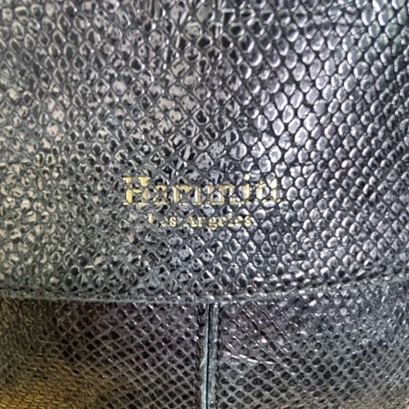 Hammitt Montana Large Reversible Crossbody Black Snake & Pebbled Leather - Picture 7 of 14